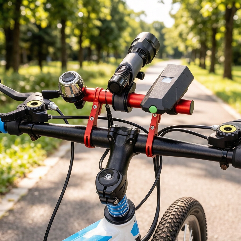 Phone Mount Handlebar - Fahrrad-Lenker-Verlängerung aus Aluminium, Halterung für Fahrradlicht,
