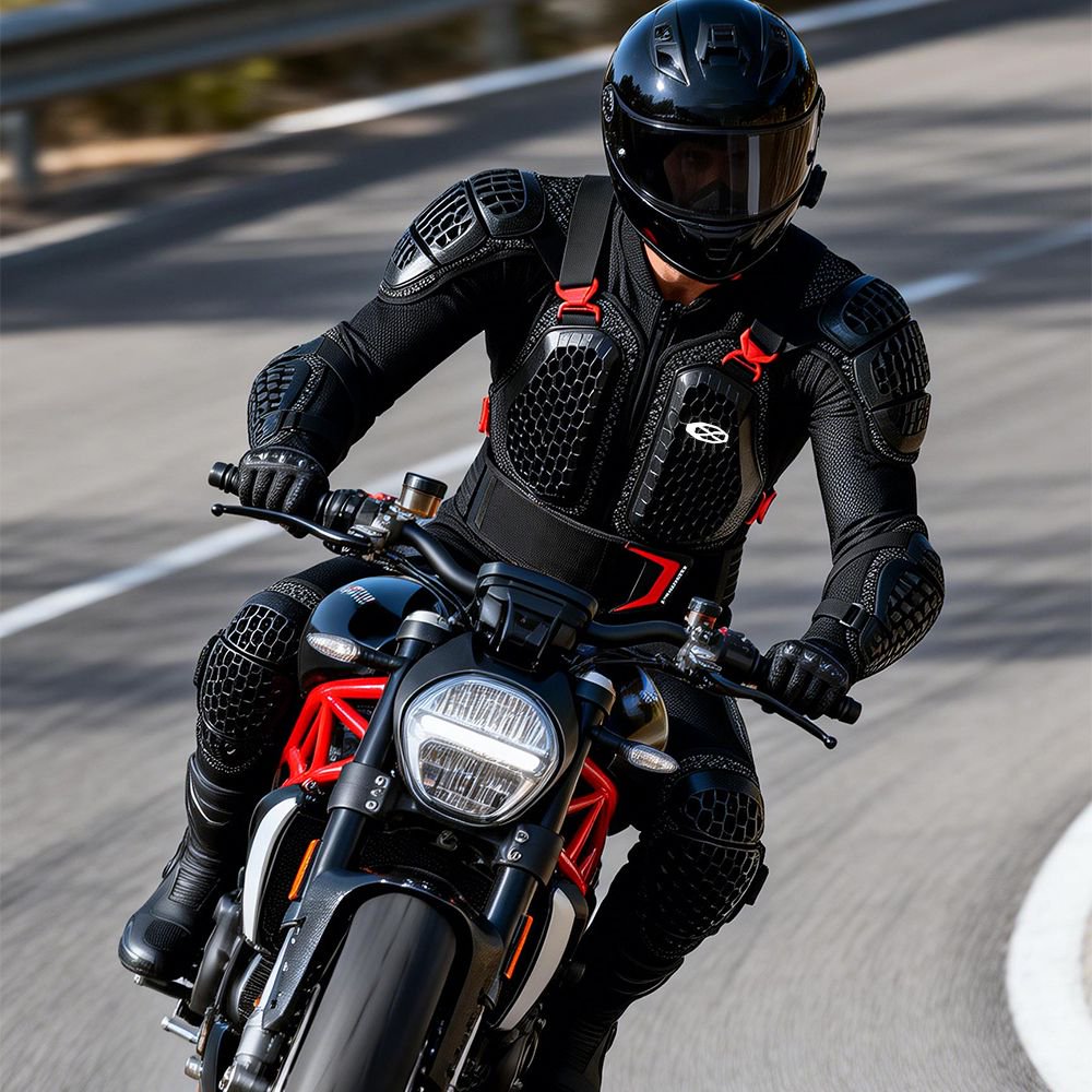 Motorcycle Gear Jacket And Pants - Offroad-Motocross-Anzug Motorrad-Schutzjacke & Hosen-Set mit Brust-