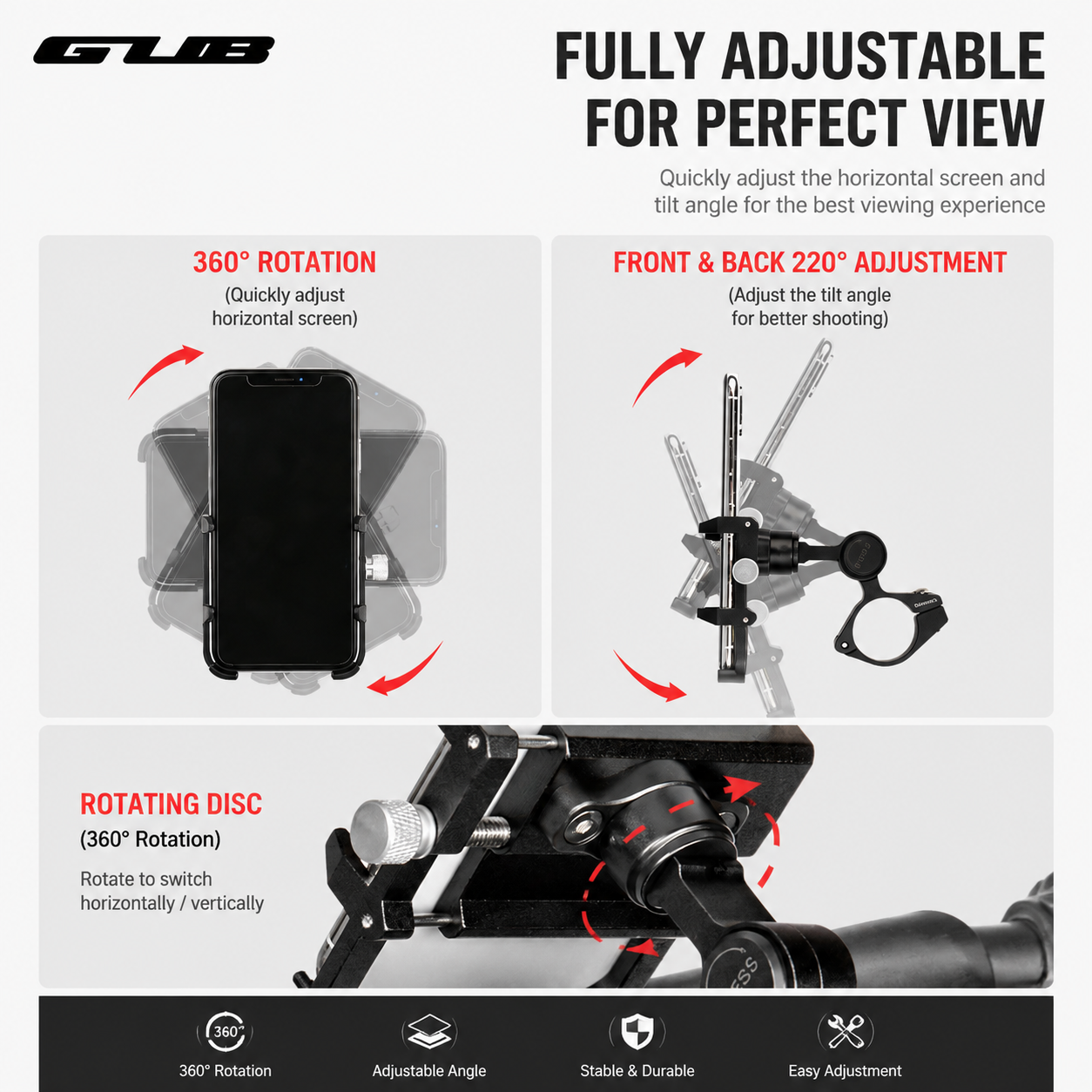 GUB PLUS 21 Fahrrad-Handyhalte – Phone Mount Handlebar Bewertung und Preis