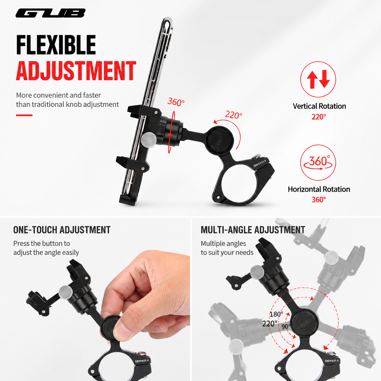 GUB PLUS 21 Fahrrad-Handyhalte – Phone Mount Handlebar Bewertung und Preis
