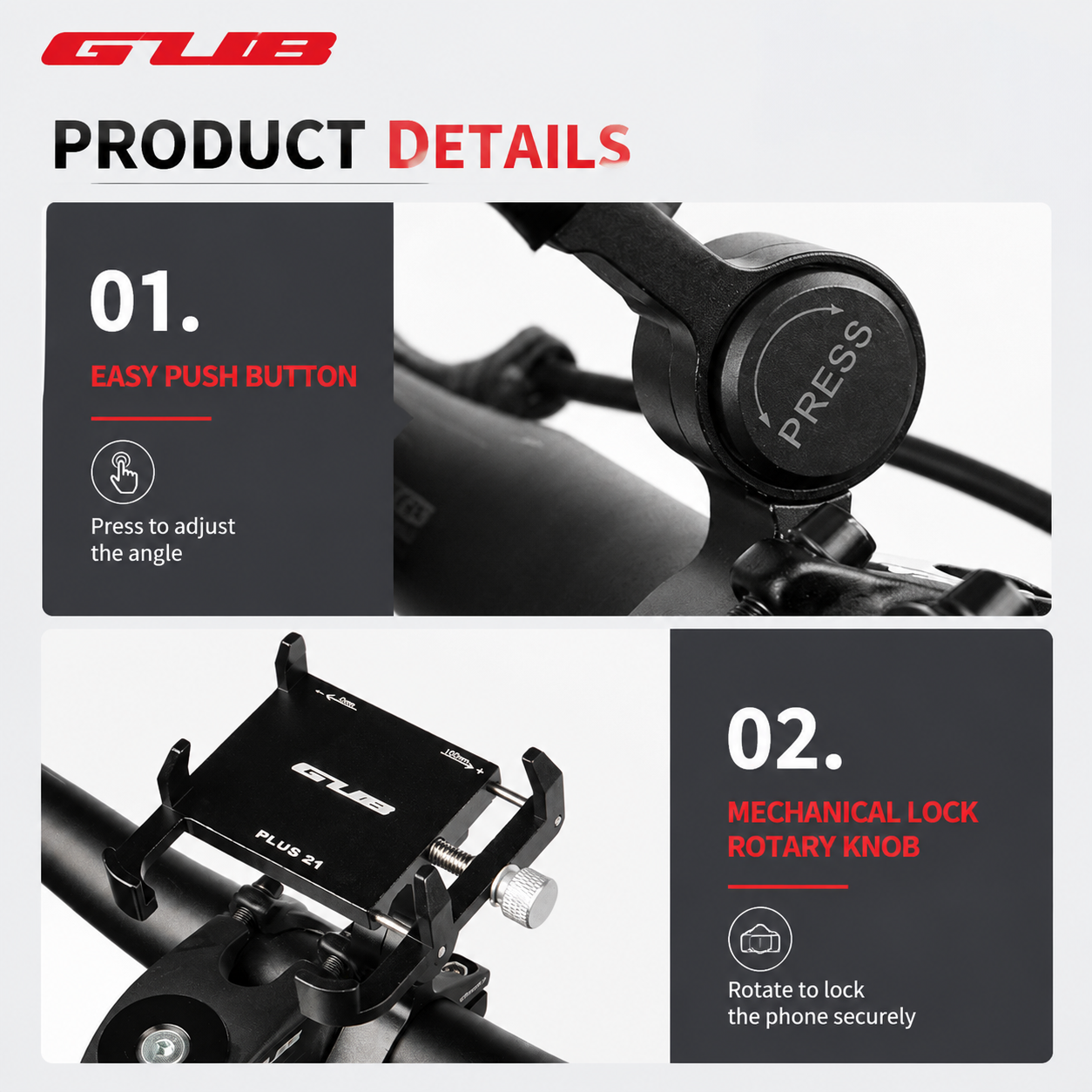GUB PLUS 21 Fahrrad-Handyhalte – Phone Mount Handlebar Bewertung und Preis